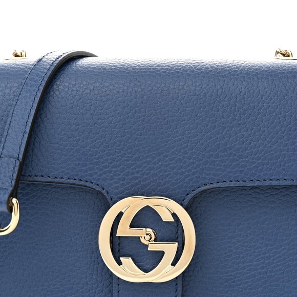 Gucci Calfskin Small Cross Body Blue Bag - Picture 7 of 8
